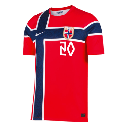 NUSA #20 Noruega Casa Copa do Mundo Camisa 2026 Vermelho