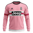 Retrô Juventus Fora Manga Longa Camisa 2015/16 Rosa