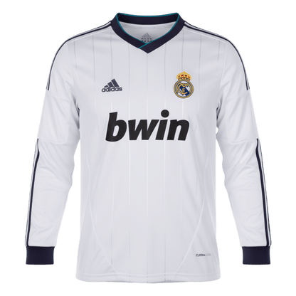 Retrô Real Madrid Casa Manga Longa Camisa 2012/13 Branco camisola de futebol 2025/26