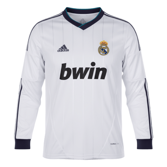 Retrô Real Madrid Casa Manga Longa Camisa 2012/13 Branco camisola de futebol 2025/26