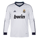 Retrô Real Madrid Casa Manga Longa Camisa 2012/13 Branco