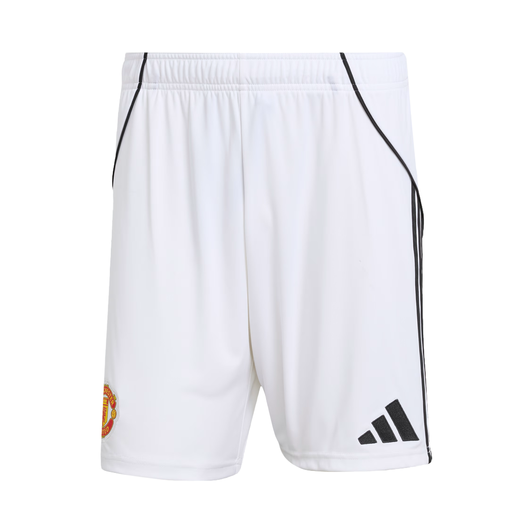 【Super Qualidade】Manchester United Casa Camisa Conjunto (Camisola + Calções) 2025/26-Vermelho