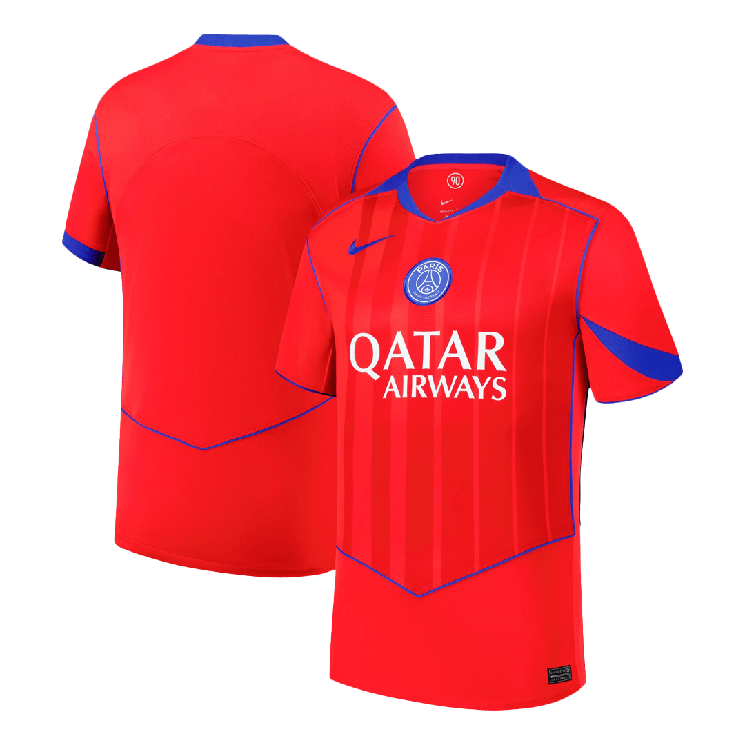 PSG Fora Terceira Camisa Conjunto(Camisa+Calções+Meias) 2025/26 Vermelho
