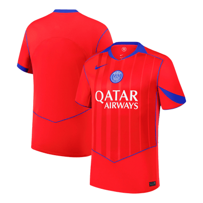 PSG Fora Terceira Camisa Conjunto(Camisa+Calções+Meias) 2025/26 Vermelho