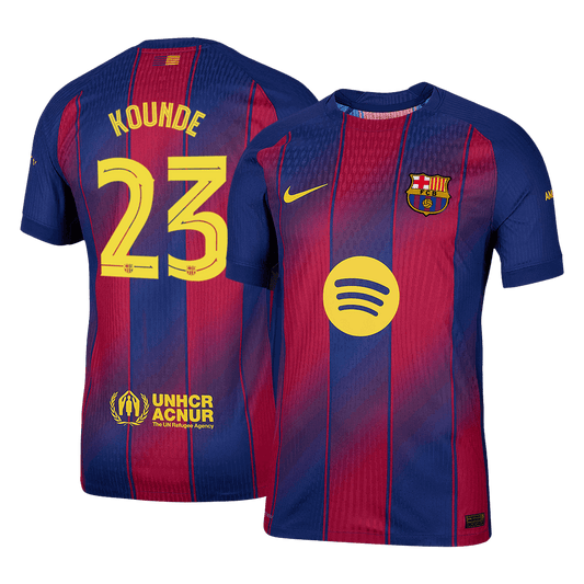 Jogador KOUNDE #23 Barcelona Casa Futebol Camisas 2025/26 - UCL camisola de futebol