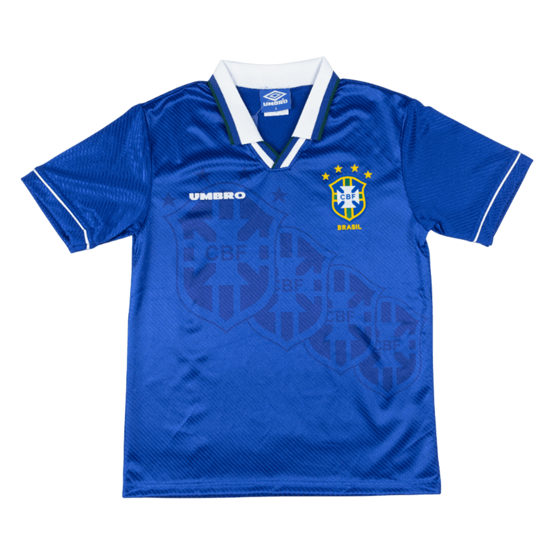 Retrô Brazil Fora Camisa 94/96 Azul camisola de futebol 2025/26