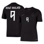 Versão do Jogador BRAUT HAALAND #9 Noruega Fora Copa do Mundo Futebol Camisas 2026 Preto