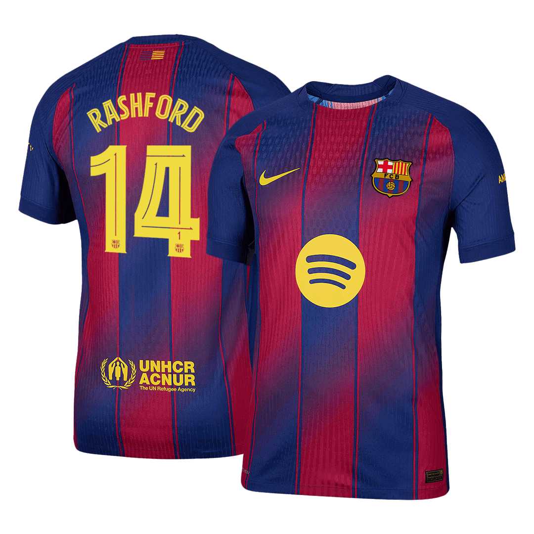 Jogador RASHFORD #14 Barcelona Casa UCL Futebol Camisas 2025/26 camisola de futebol