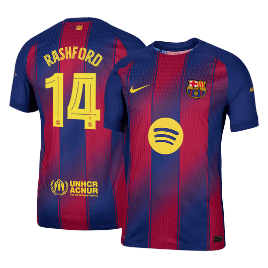 Jogador RASHFORD #14 Barcelona Casa UCL Futebol Camisas 2025/26 camisola de futebol