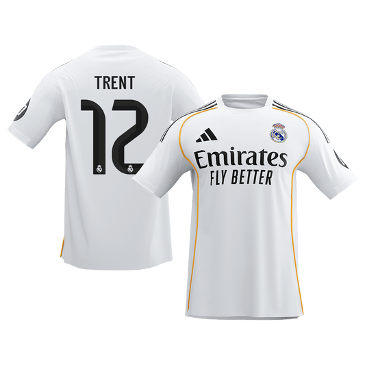 【Super Qualidade】TRENT #12 Real Madrid
 Casa Futebol Camisa 2025/26 Branco camisola de futebol