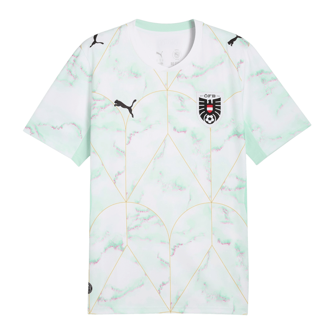 Austria Fora Camisa Copa do Mundo 2026 Branco - camisola de futebol para adeptos em