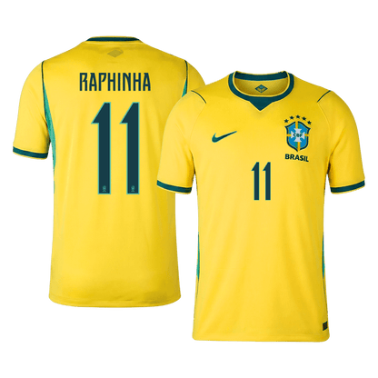 RAPHINHA #11 Brasil Casa Copa do Mundo Camisa 2026 Amarelo
