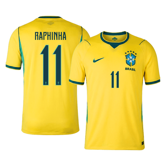 RAPHINHA #11 Brasil Casa Copa do Mundo Camisa 2026 Amarelo
