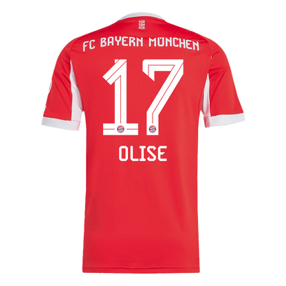 OLISE #17 Bayern Munich Casa Camisa 2025/26 Vermelho