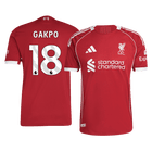 Jogador GAKPO #18 Liverpool Casa Futebol Camisas 2025/26 Vermelho