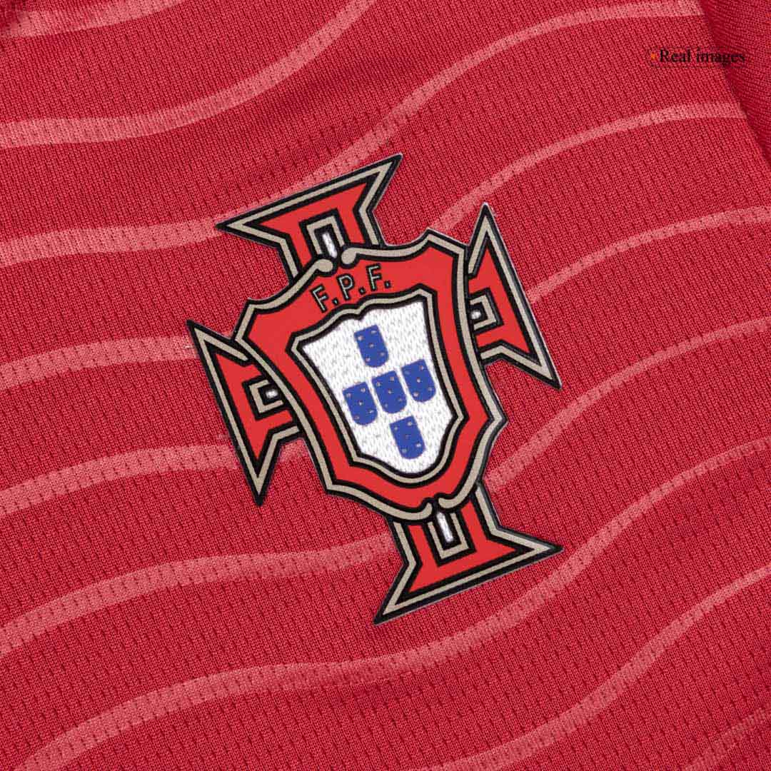 RONALDO #7 Portugal Infantil Casa Copa do Mundo Conjunto(Camisa+Calção) 2026 Vermelho