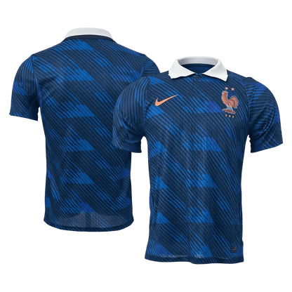Versão do Jogador France Casa Copa do Mundo Futebol Camisas 2026 Azul - camisola de futebol para adeptos em