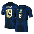 Versão do Jogador ENDRICK #19 Brasil Fora Copa do Mundo Futebol Camisas 2026 Marinha