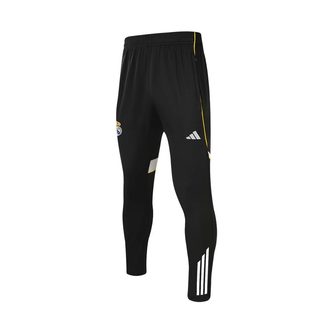 Real Madrid Zíper Moletom Conjunto (Top+Calças) 2025/26 Preto