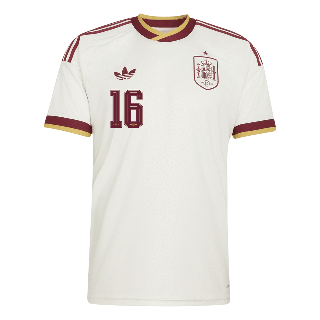 RODRIGO #16 Espanha Fora Copa do Mundo Camisa 2026 Branco