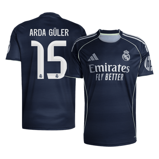?Super Qualidade?ARDA GÜLER #15 Real Madrid
 Fora Futebol Camisa 2025/26 Marinha camisola de futebol