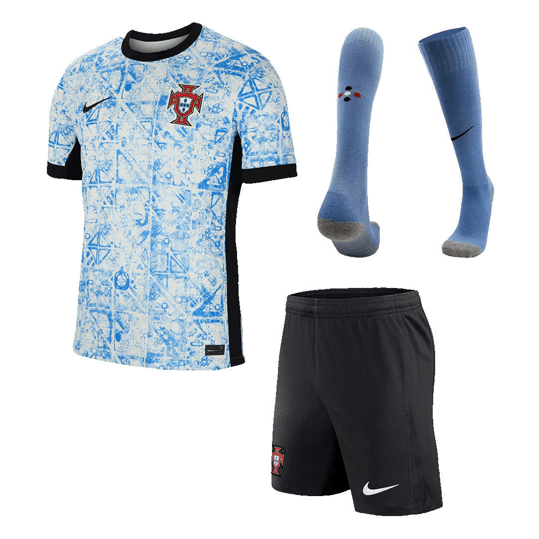 Portugal Fora Personalizado Completo Kit Futebol 2025/26