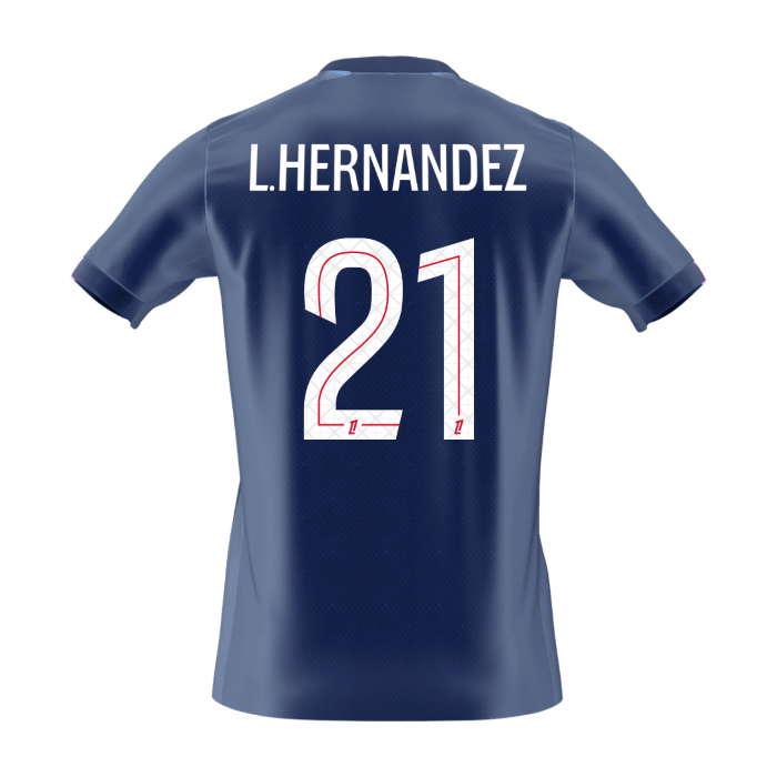 【Super Qualidade】L.HERNANDEZ #21 PSG
 Casa Futebol Camisa 2025/26 Marinha