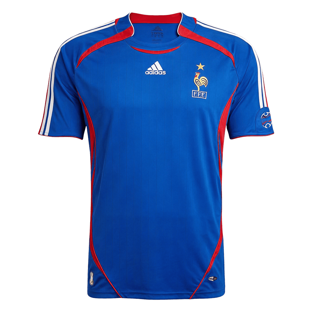 Retrô França Casa Copa do Mundo Camisa 2006 Azul
