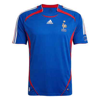 Retrô França Casa Copa do Mundo Camisa 2006 Azul