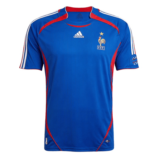 Retrô França Casa Copa do Mundo Camisa 2006 Azul