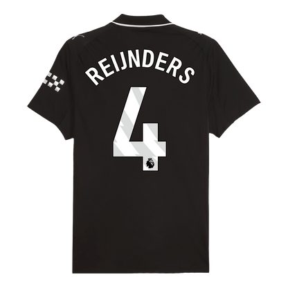 Jogador REIJNDERS #4 Manchester City Fora Futebol Camisas 2025/26 Preto