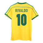 RIVALDO #10 Brasil Camisola Retro Casa 1998 - Copa do Mundo