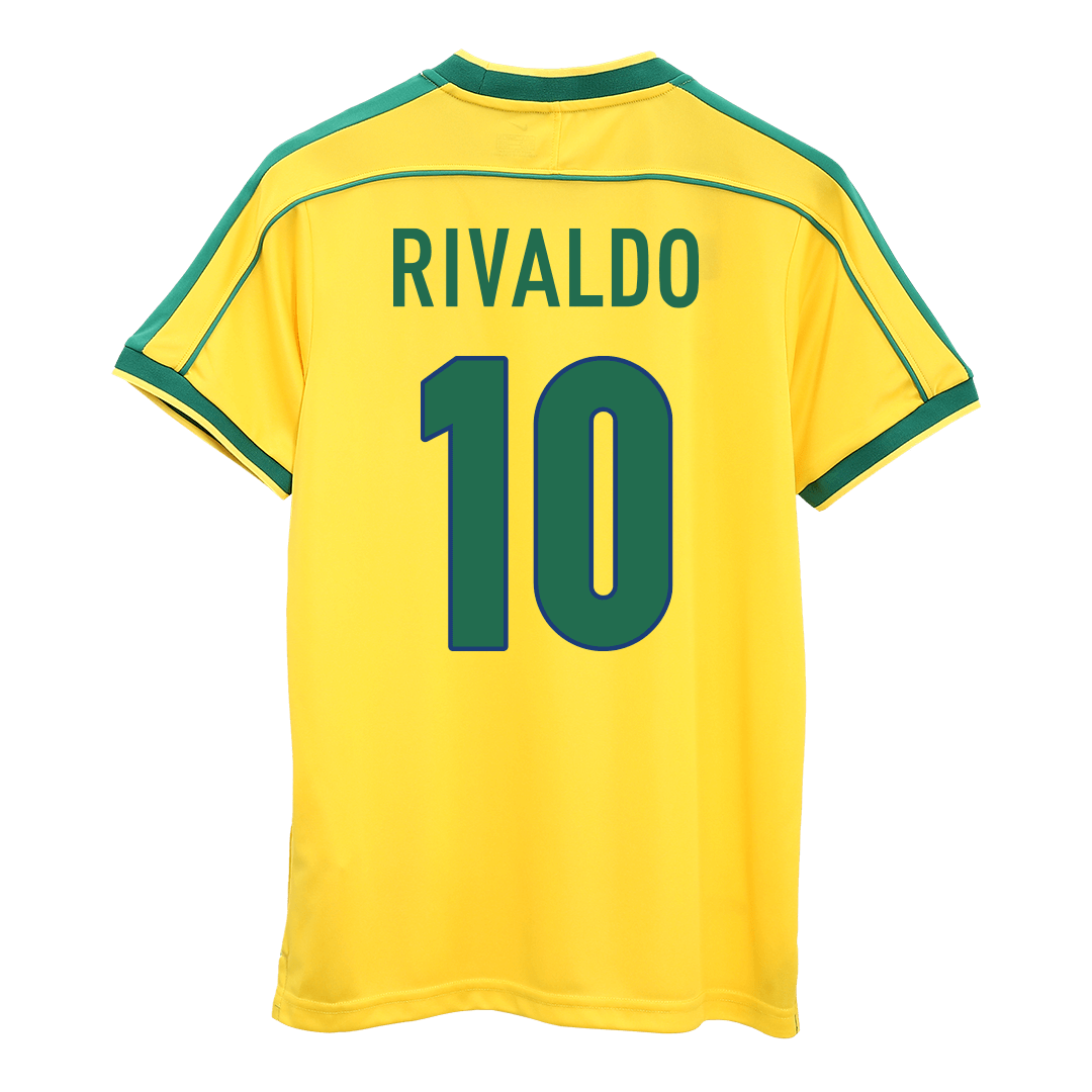 RIVALDO #10 Brazil Retro Jersey Home Soccer Shirt 1998 -World Cup 2025/26