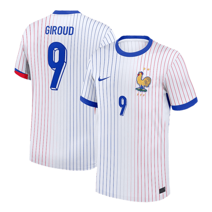 Camisola de futebol GIROUD #9 França Fora Camisola personalizada 2025/26