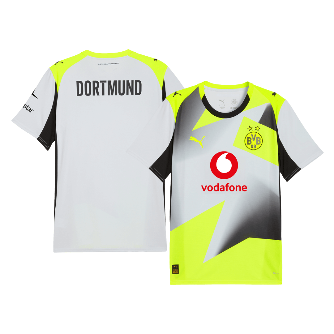 Borussia Dortmund Fora Camisa de Futebol 25/26 Cinza camisola de futebol 2025/26