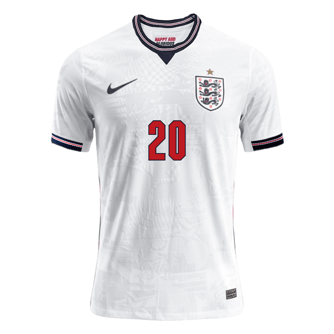 Versão do Jogador PALMER #20 Inglaterra Casa Copa do Mundo Futebol Camisas 2026 Branco