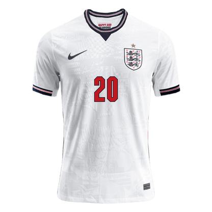 Versão do Jogador PALMER #20 Inglaterra Casa Copa do Mundo Futebol Camisas 2026 Branco
