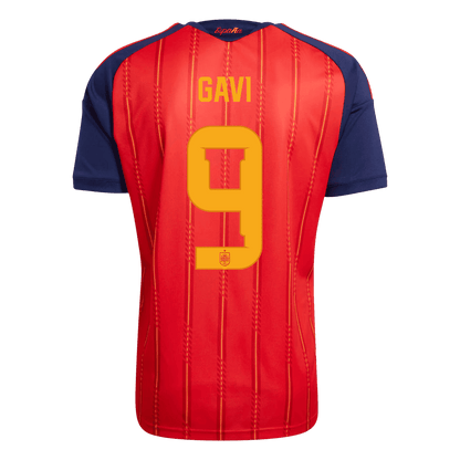 GAVI #9 Spain Casa Copa do Mundo Camisa 2026 Vermelho