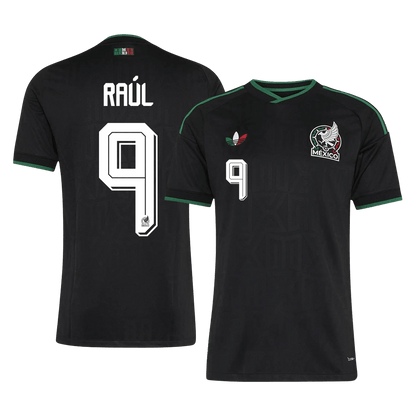 Versão do Jogador RAÚL #9 México Terceira Copa do Mundo Futebol Camisas 2026 Preto