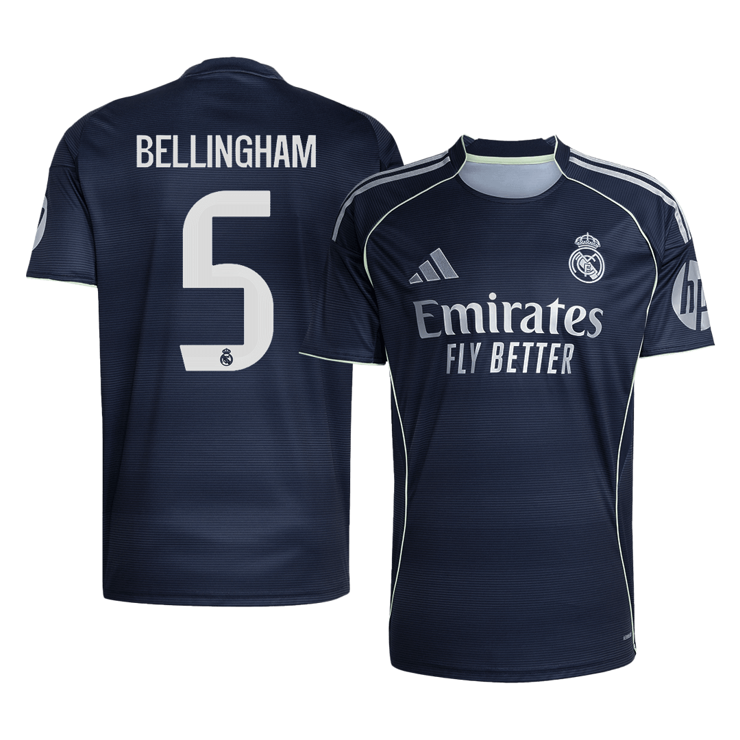 BELLINGHAM #5 Real Madrid Fora Camisa 2025/26- Marinha camisola de futebol