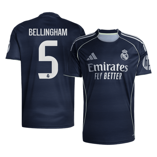 BELLINGHAM #5 Real Madrid Fora Camisa 2025/26- Marinha camisola de futebol