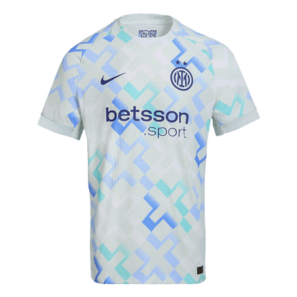 Jogador DUMFRIES #2 Inter Milan Fora Futebol Camisas 2025/26 Azul