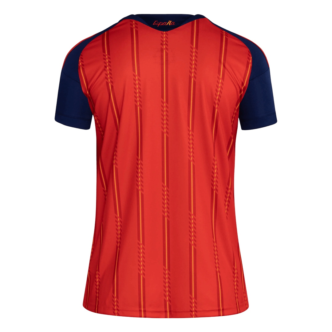 Mulheres Spain Principal Camisa Copa do Mundo 2026 Vermelho - camisola de futebol para adeptos em Portugal