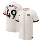 Jogador GARNACHO #49 Chelsea Fora Futebol Camisas 2025/26 Branco