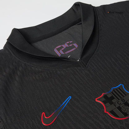 Camisola de futebol Jogador Barcelona vs Travis Scott, camisola alternativa