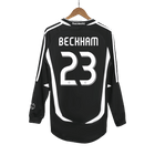 Real Madrid BECKHAM #23 Camisola Retro Fora 2006/07