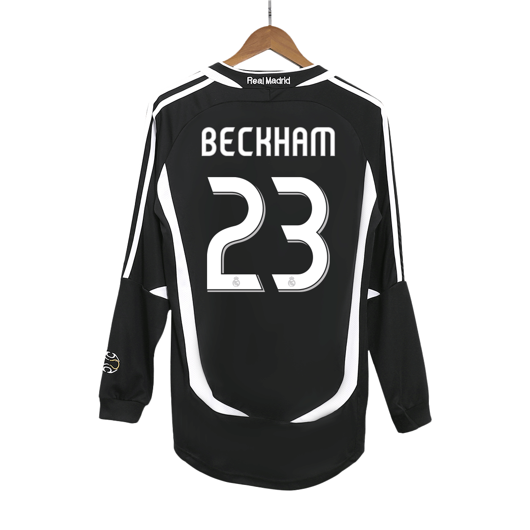 Real Madrid BECKHAM #23 Retro Jersey Away Soccer Shirt 2006/07 2025/26