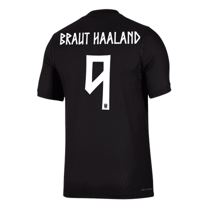 Versão do Jogador BRAUT HAALAND #9 Noruega Fora Copa do Mundo Futebol Camisas 2026 Preto