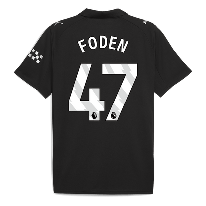 FODEN #47 Manchester City Fora Camisa 2025/26- Preto