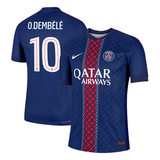 Jogador O.DEMBÉLÉ #10 PSG Casa Futebol Camisas 2025/26 Marinha camisola de futebol